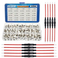 BOJACK 5x20 mm Fuse Holder Inline Screw Type with 16 AWG Red Wire + 15 Values 150 Pcs 5x20mm Fast Bl