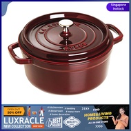 [sgstock] Staub 1102687 Cast Iron Round Cocotte, 26cm, Grenade Red - [Grenade Red] [5.5 quarts]