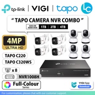 TP-Link 8 Channel 4MP Wireless CCTV Security IP Camera Solution VIGI Tapo Kit Bundle Set Tapo C220 &