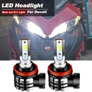 2PCS Lampu Depan LED Motosikal H11 H8 9600lm 6000k Canbus Untuk Ducati 848 EVO 1098 1198 Multistrada