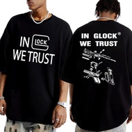 2025 NEW IN GLOCK WE TRUST Double Sided print Letter setwear Men Wome OC9U