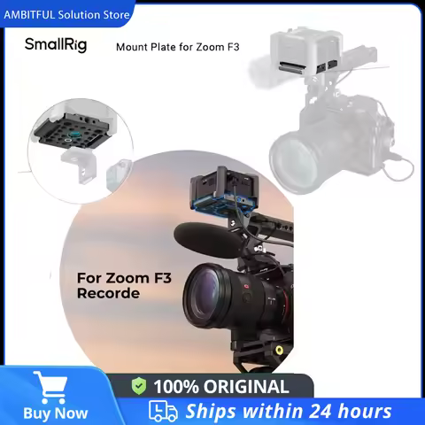 SmallRig F3 Mounting Plate for Zoom F3 Recorder with Velcro and Storage Bag, for Attaching Microphon