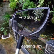 seser serokan ikan koi jumbo 50cm seser hitam jumbo 50cm serokan ikan