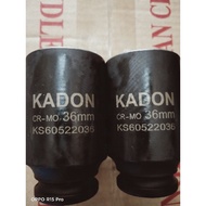 0🎉READY STOCK🎉（100%ORIGINAL）KADON  BLACK HARDENED BOX SOCKET 1/2" DRIVE 6 POINT SHORT 36mm