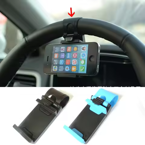 Car Phone Holder Steering Wheel Bike Clip Mount Mobile Phone Stand Socket For Samsung Redmi Xiaomi N