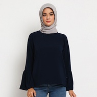 Flamoush Elysia Navy Basic Blouse for Women