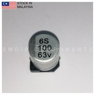 2PCS Japanese-Grade 100uF 63V 105°C, SMD Capacitor, 10mm x 10mm