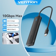 Vention USB3.2 C HUB 5 IN 1 10Gbps High Speed 4 Ports Power Port Type C Gen 2 Adapter 0.15m 1m