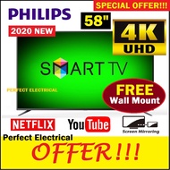 【24H Ship Out】Philips 58 Inch 4K UHD Smart TV 58PUT6604 | Netflix Youtube | HDR Dolby Vision Atmos | App Store | Screen