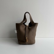 99新🆕 全配有購證🙌🏻 Hermès 愛馬仕 Picotin18 大象灰金釦