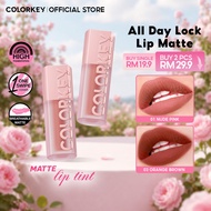 COLORKEY All Day Lock Matte Lip Cream, Quick Dry Waterproof High Pigment Transfer Resistant Breathab