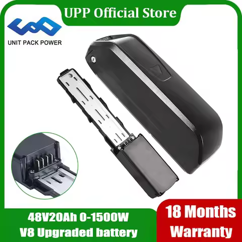 Upagraded V8 Q20 EBike Battery 21700 48V 20Ah Downtube Lithium Pack for 1500W 1000W 750W 500W 350W 2