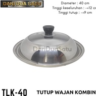 40 cm Stainless Steel Glass Combination Pan Lid