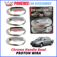 PROTON WIRA Silver Chrome Handle Bowl Cover Outside Door Outer Handle Pemegang Buka Pintu Luar Keret