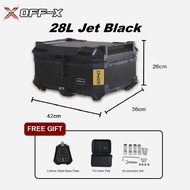 TopMotor Premium Aluminium Top Box 36L 45L 55L 65L Motor Box Storage Motorcycle Box Storage Motorbox