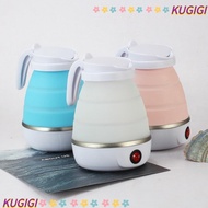 KUGIGI Electric Kettle, 600ml 110V/220V Water Kettle, Portable Foldable Leakproof Mini Silicone Kett