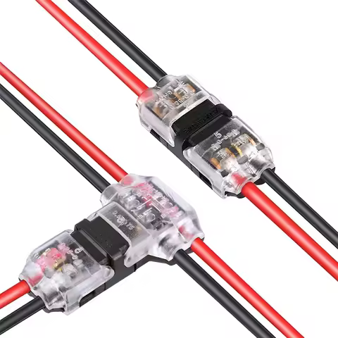 20pcs Low Voltage Wire Connector 2 Pin 3/2 Way H Type Wire Connectors Quick Splice Wire Connectors S