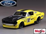 【Maisto精品車模】1967年 福特野馬 Ford Mustang GT 黃色 汽車模型 尺寸1/24