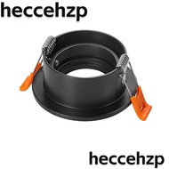 HECCEHZP 2pcs Adjustable Angle Embedded Ceiling Light Bracket, Black Aluminum 2 Black LED Downlights Frame Round Fixture Holders, Plastic Orange MR16 GU10 Bracket LED Housing Kit