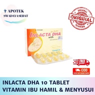 Inlacta DHA 10 Tablets - Supplement for Pregnant and Breastfeeding Women DHA EPA, Vitamin E, Fish Oi