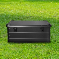 30L 50L 80L Aluminum Alloy Travel Storage Box Black Storage Box for Camping Household Car Picnic Tra
