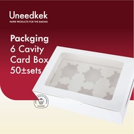 6 Holes Cavity Cupcake Muffin Box Packaging Uneedkek