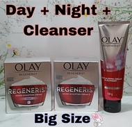 Lebih Hemat OLAY Regenerist Micro-Sculpting Day + Night + Cleansing Foam Size Besar - Skincare Anti 