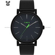 TIMEX TW2U05700 Men's Analog Watch Originals 42mm Leather Strap Black *Original