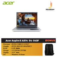 acer aspire 5 a514-54-543f laptop-core i5 1135g7/ 8gb ram- ssd 512gb - +mouse wireless