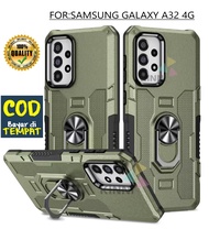 Casing Samsung Galaxy A32 4G Hard Case Ring Armor Robot Case Kickstand Hybrid/Ring Holder