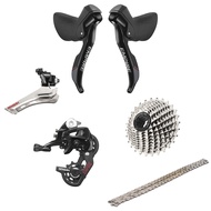 SENSAH EMPIRE PRO 6 Kits Carbon Fiber 2x11 Speed 22s Road Groupset R/L Shifter + RD Derailleur + Cas