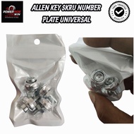 ALLEN KEY SKRU NUMBER PLATE UNIVERSAL 4 BIJI