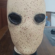 Topeng Lateks Seram Halloween Rumah Berhantu Kostum Menakutkan Prop Topeng Persembahan Peringkat Cos