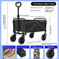【Malaysia Spot Sale】Collapsible Foldable Wagon Heavy Duty Utility Wagon for Sports Camping Shopping