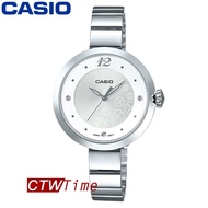 CASIO นาฬิกาข้อมือผู้หญิง สายสแตนเลส รุ่น LTP-E154D