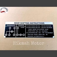 4 Speed Gear Shifting Emblem Plate Toyota Landcruiser Hardtop Fj40