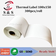 [300pcs] Thermal Label Sticker 100x150x300pcs/roll A6 Size Premium Quality