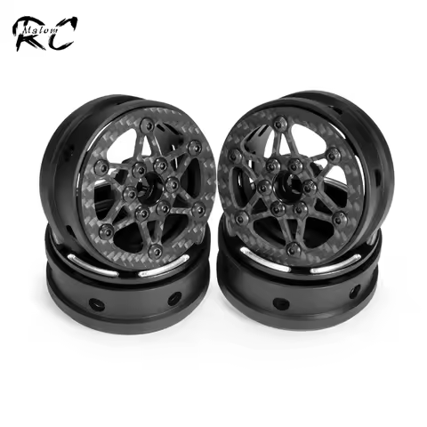 1.9 Carbon Fiber Beadlock Wheels Rim for 1/10 RC Crawler Rock Bouncer Capra SCX10 Element Enduro TF2