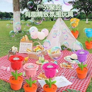 Potted Bubble Machine Rechargeable Automatic Bubble Machine Sunflower Sunflower Bubble Machine