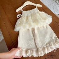 No deduct loss SET OF 2 CREAM FLOWER STRAPS FOR GIRLS