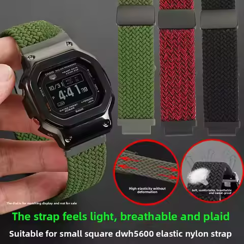 MOD DWH5600 men's Watch Case Watchband For Casio 3516 DW-H5600 dw h5600 Magnetic buckle Strap Elasti