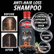 แชมพูหยุดผมร่วง   Caffeine Hair shampoo Anti hair loss แชมพูบำรุงเส้นผม แชมพูป้องกันผมร่วง ลดการหลุดร่วงของเส้นผม ฟื้นฟูผมใหม่ ผลิตจากสารธรรมชาติ 200 ml