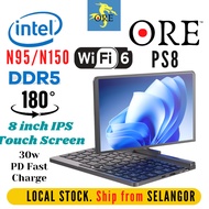 2026 ORE PS8 Intel N150 8" Laptop Gaming Laptop 12GB RAM 1TB NVME SSD WiFi6 Windows Tablet PC Gaming