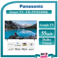 Panasonic Television 4K HDR with Dolby Vision Smart TV TH-55MX800K 55" Google TV Voice Control