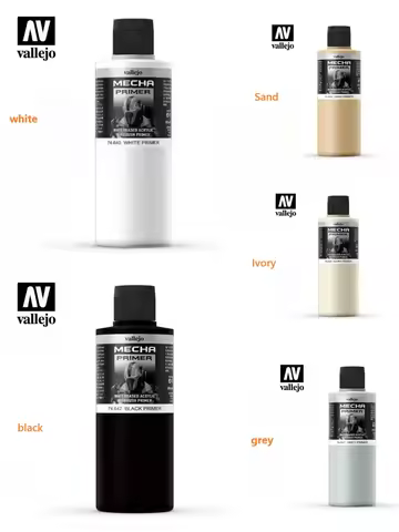 Vallejo Black/White/Grey/Ivory/Sand 200ml (6,76 fl.oz.) Painting Accessories