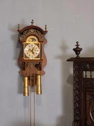 德國製   銅擺錘 日月星辰 掛鐘  機械鐘 老鐘 古董鐘 cl0077 【卡卡頌 歐洲古董】