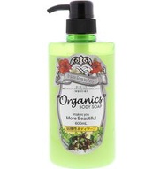 Jun 日本 Organics Green Tea Body Soap 弱酸性 綠茶保濕沐浴乳 600ml