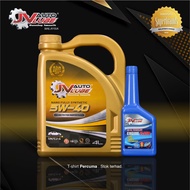 JV Auto Lube Set Engine Oil 5W-40 Fully Synthetic 10,000km(4L) + Engine Flush(1bottle/300ml)