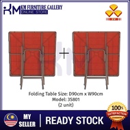 KM Furniture Gallery 3V (3'X3') Square Foldable Plastic Table X 2Units (*Free Installation*)