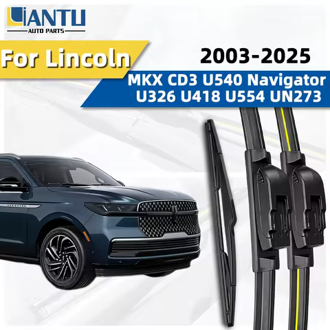 3PCS Front And Rear Wiper Kit Fit For Lincoln MKX CD3 U540 Navigator U326 U418 U554 UN273 2003-2025 